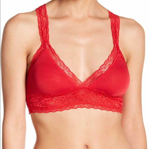 PJ Salvage Tops - PJ Salvage rock & rose lace bralette Red